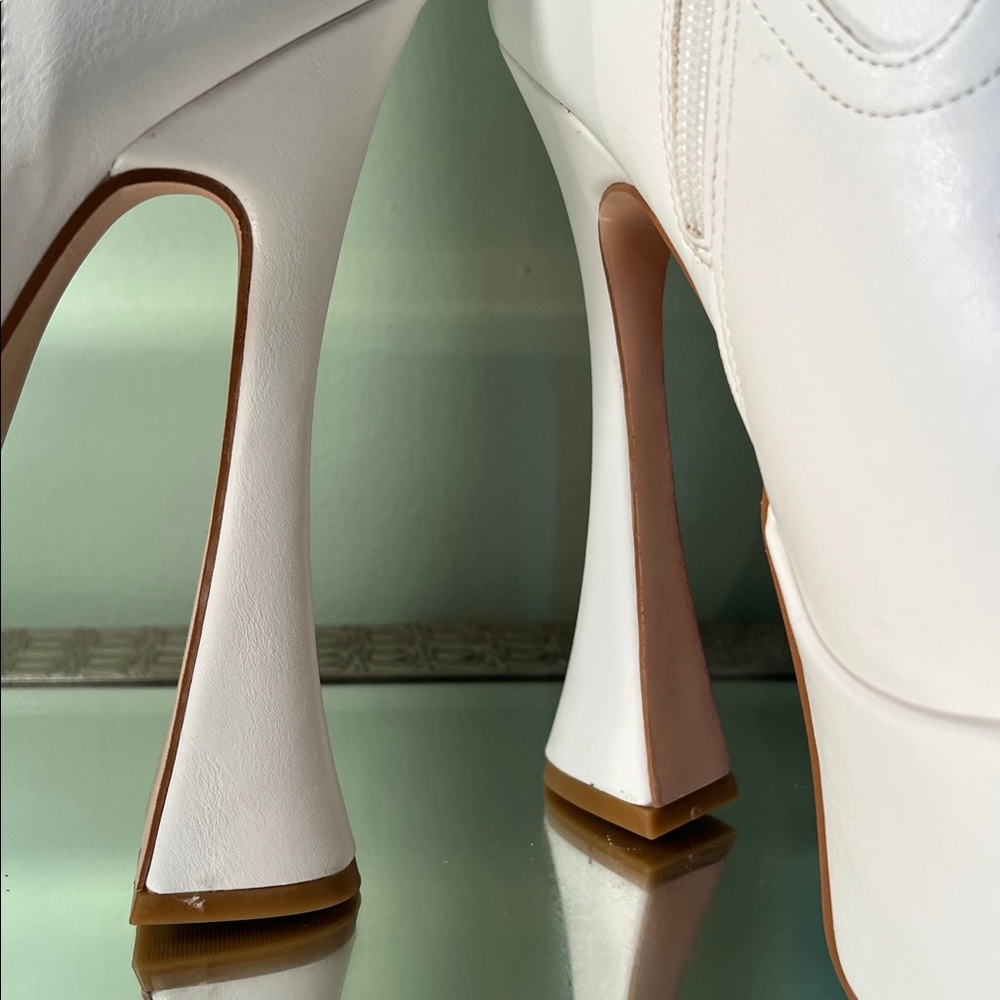 White platform cowgirl boots - Picture 6 of 8